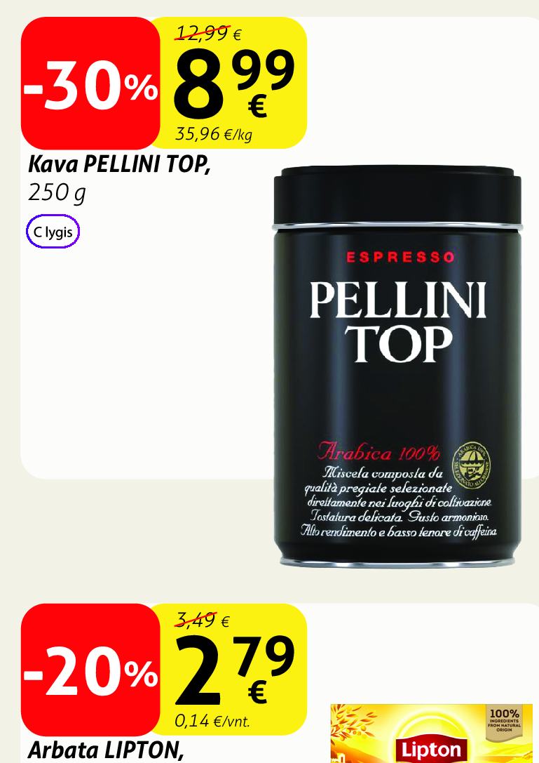 Kava PELLINI TOP, 250 g