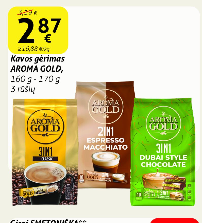 Kavos gėrimas AROMA GOLD, 160 g - 170 g