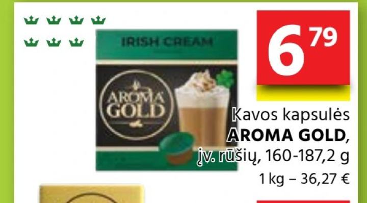 Kavos kapsulės AROMA GOLD, 187.2 g