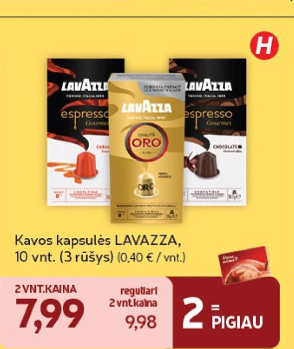 Kavos kapsulės LAVAZZA, 10 vnt