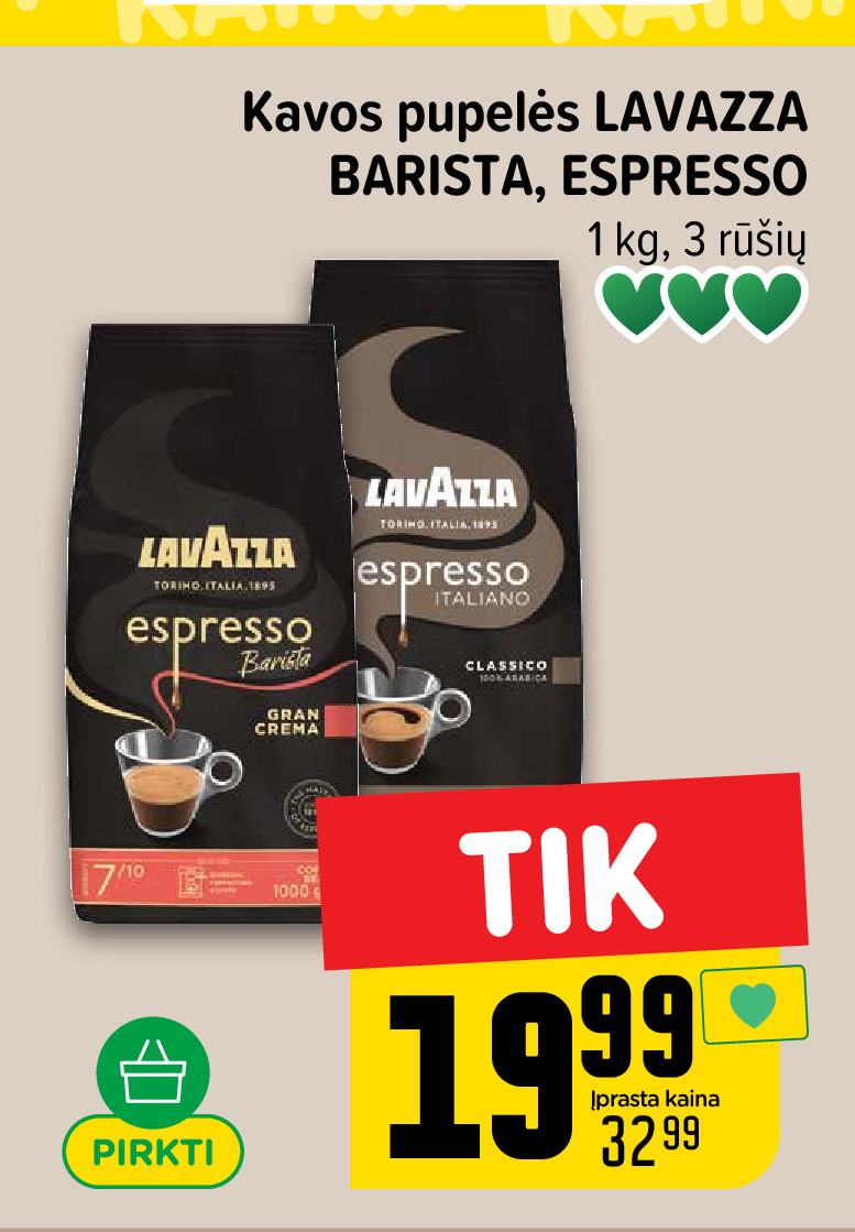 Kavos pupelės LAVAZZA BARISTA, 1 kg