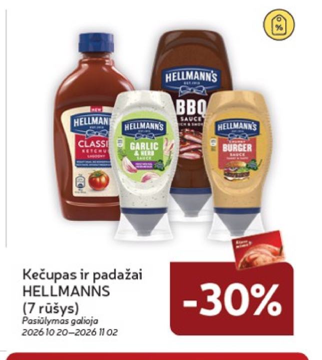 Kečupas ir padažai HELLMANNS