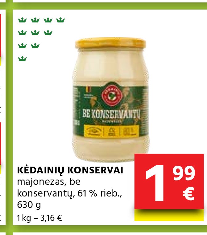 KĖDAINIŲ KONSERVAI majonezas, 630 g