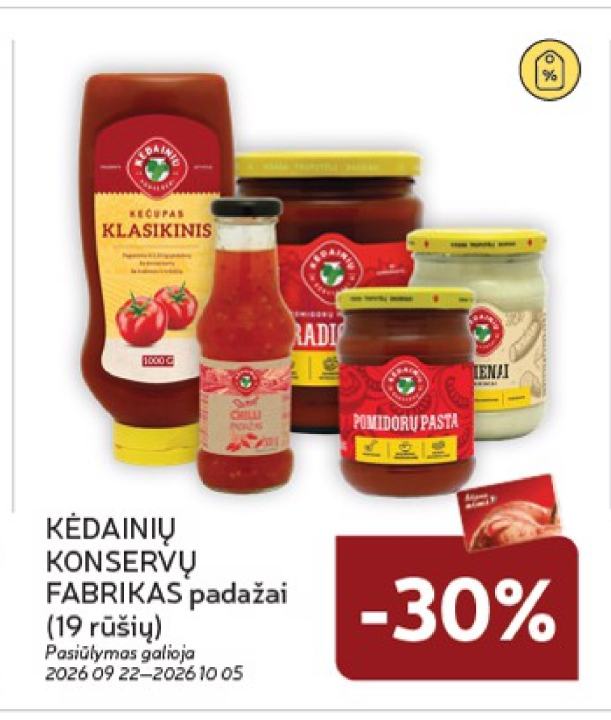 KĖDAINIŲ KONSERVŲ FABRIKAS padažai
