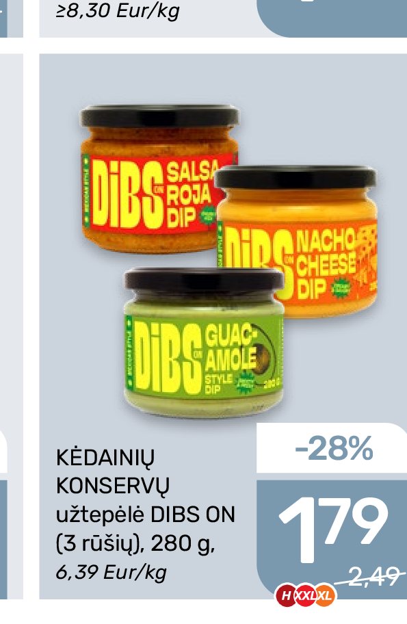 KĖDAINIŲ KONSERVŲ užtepėlė DIBS ON (3 rūšių), 280 g