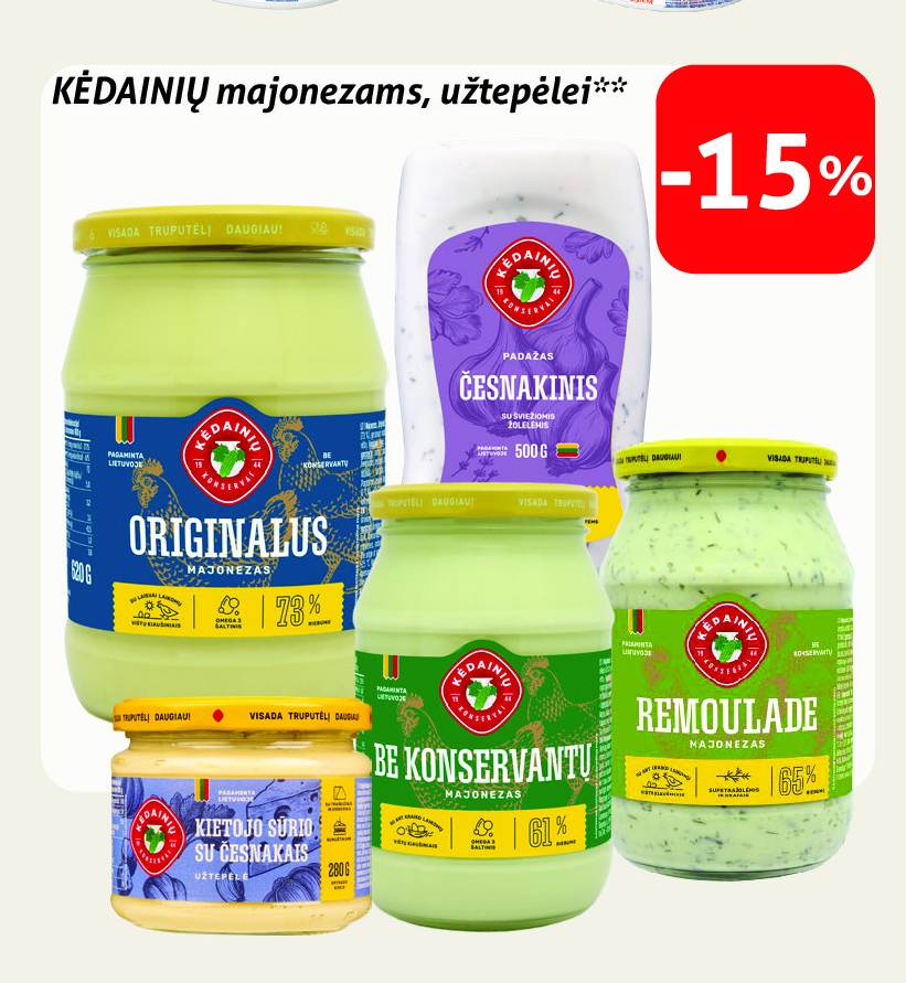 KĖDAINIŲ majonezams, užtepėlei
