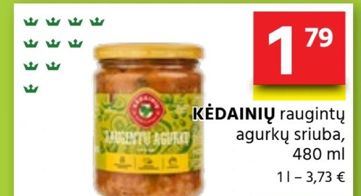 KĖDAINIŲ raugintų agurkų sriuba, 480 ml