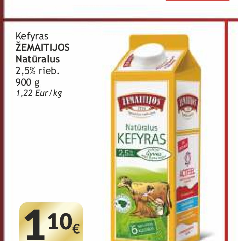 Kefyras ŽEMAITIJOS Natūralus, 900 g