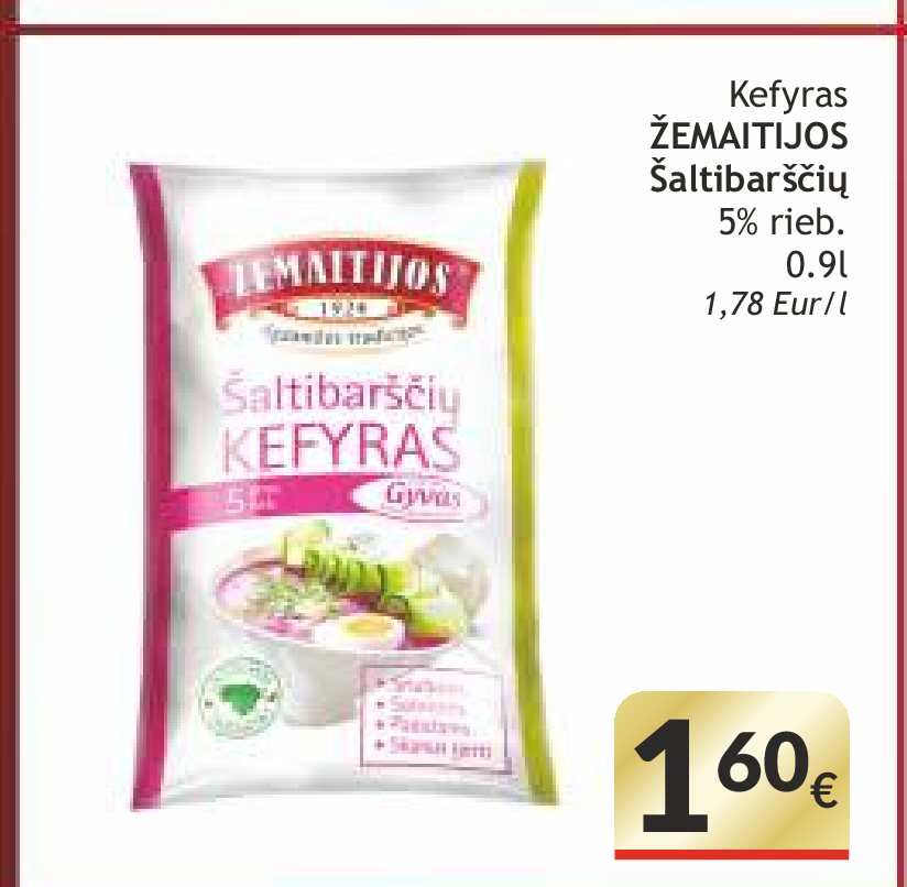 Kefyras ŽEMAITIJOS Šaltibarščių, 0.9 l