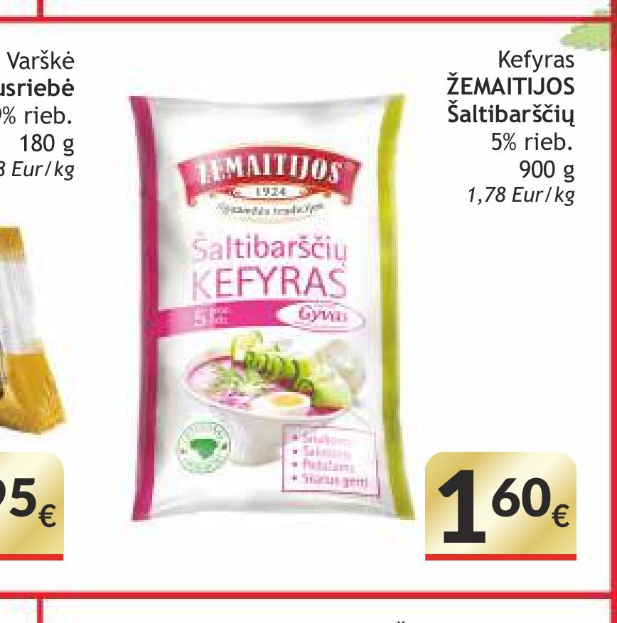 Kefyras ŽEMAITIJOS Šaltibarščių, 900 g