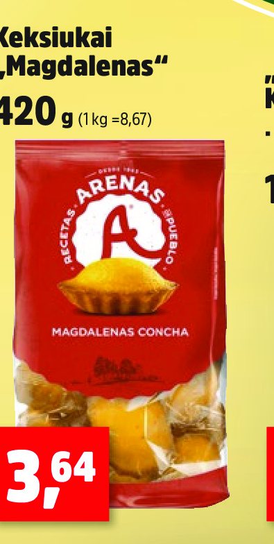 Keksiukai „Magdalenas“, 420 g