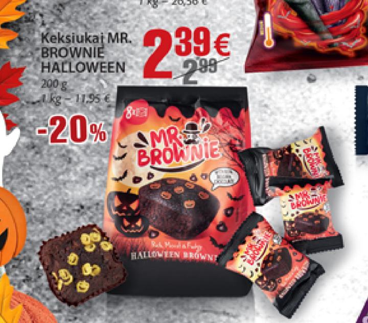 Keksiukai MR. BROWNIE HALLOWEEN, 200 g