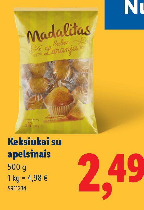 Keksiukai su apelsinais, 500 g