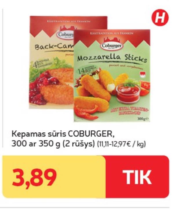 Kepamas sūris COBURGER, 350 g