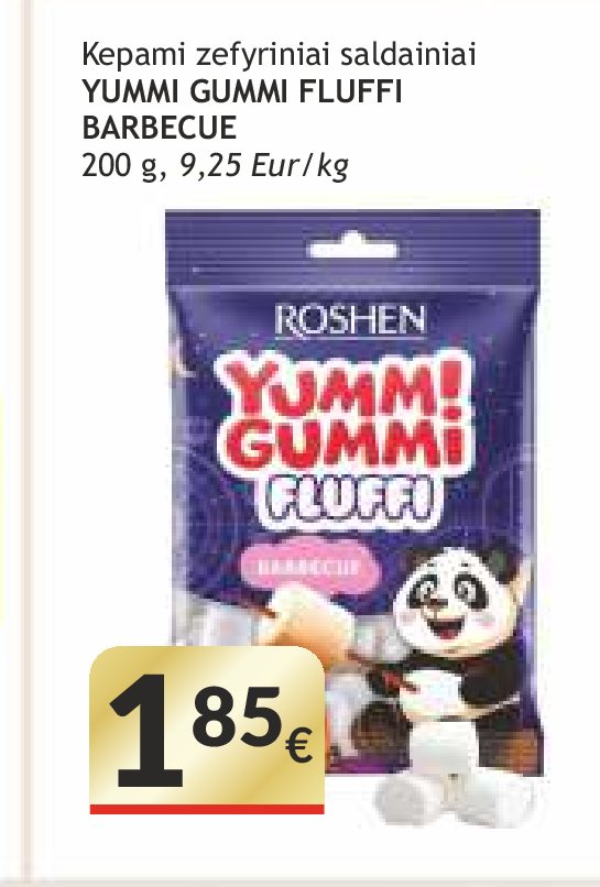 Kepami zefyriniai saldainiai YUMMI GUMMI FLUFFI BARBECUE, 200 g