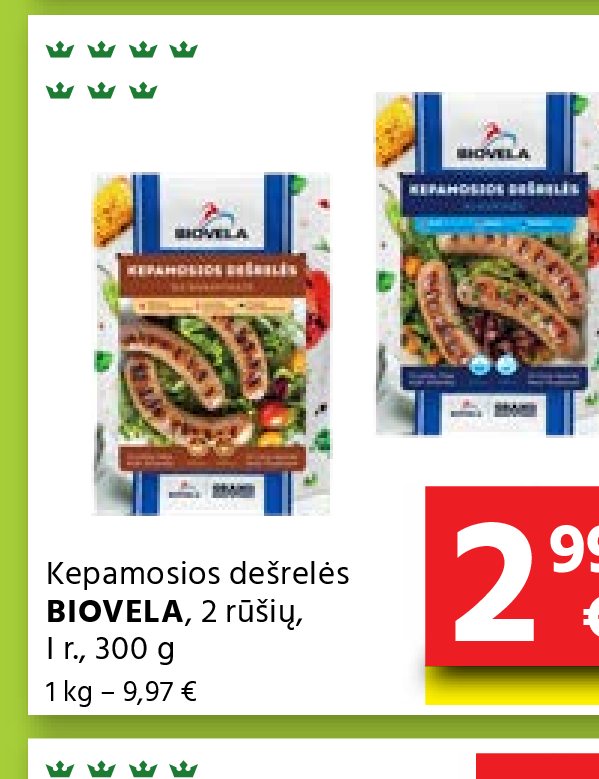Kepamosios dešrelės BIOVELA, 300 g