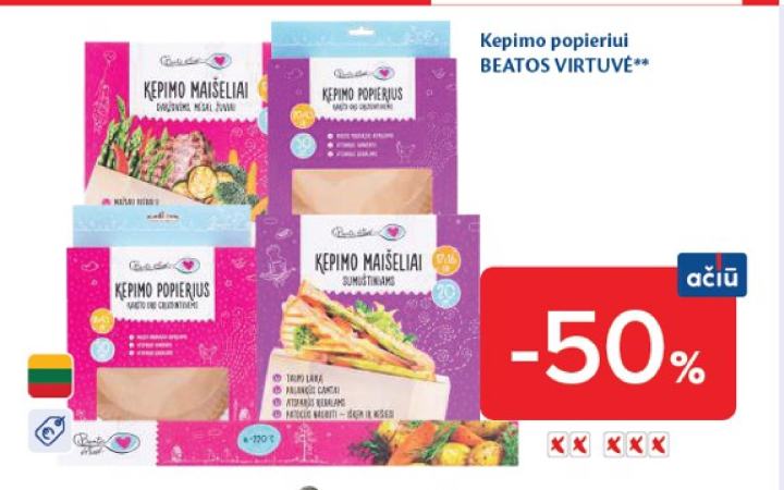 Kepimo popieriui BEATOS VIRTUVĖ