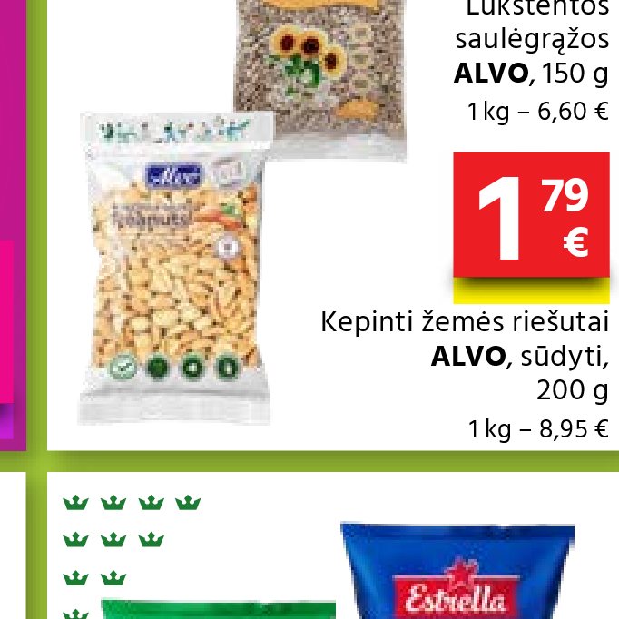 Kepinti žemės riešutai ALVO, 200 g