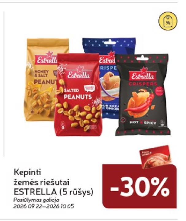 Kepinti žemės riešutai ESTRELLA