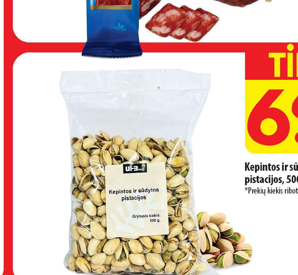 Kepintos ir sūdytos pistacijos, 500 g