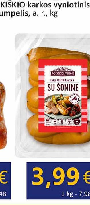 Keptas ROKIŠKIO karkos vyniotinis su česnaku ir žolelėmis, 400 g