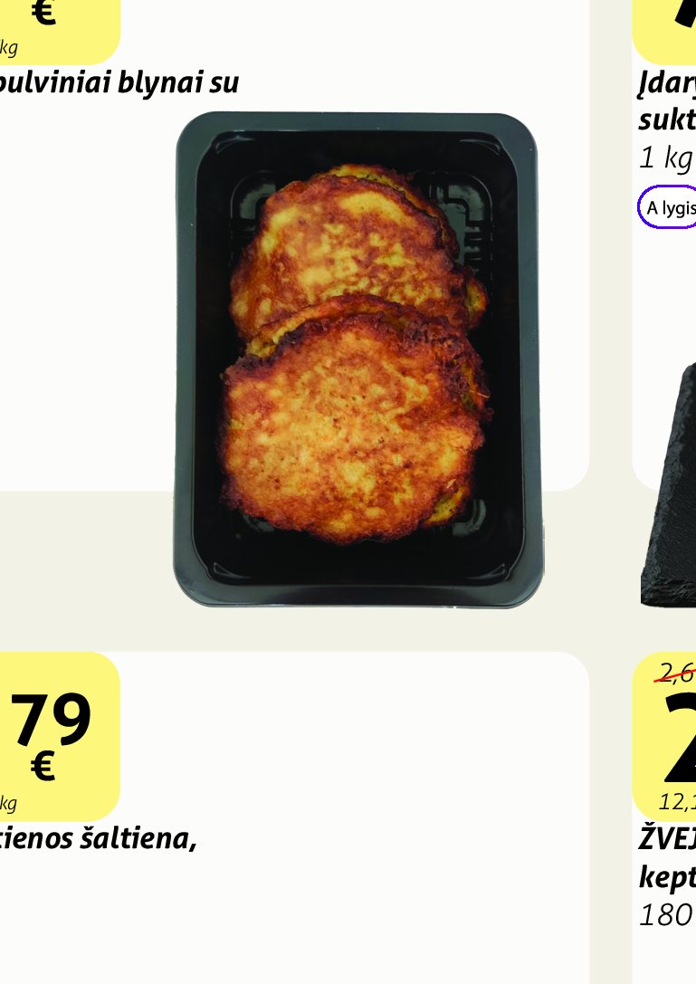 Kepti bulviniai blynai su mėsa, 300 g