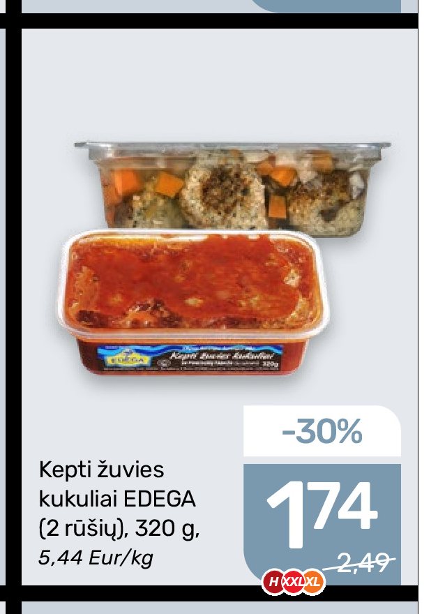 Kepti žuvies kukuliai EDEGA (2 rūšių), 320 g