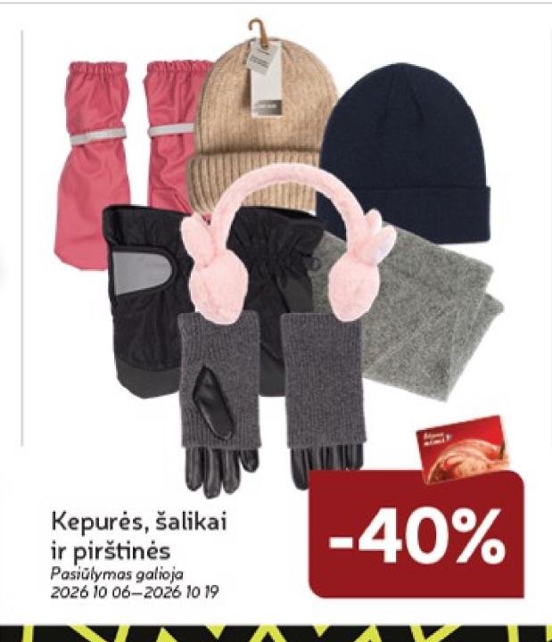 Kepurės, šalikai ir pirštinės