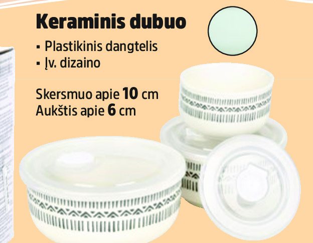 Keraminis dubuo, 10 cm