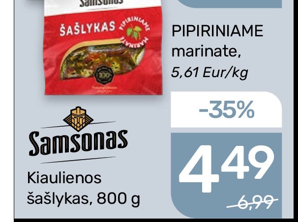 Kiaulienos šašlykas, 800 g