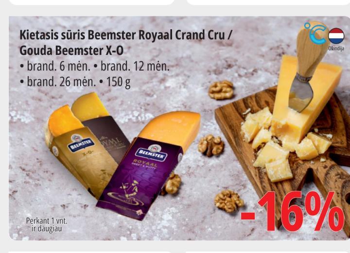 Kietasis sūris Beemster Royaal Crand Cru / Gouda Beemster X-O, 150 g