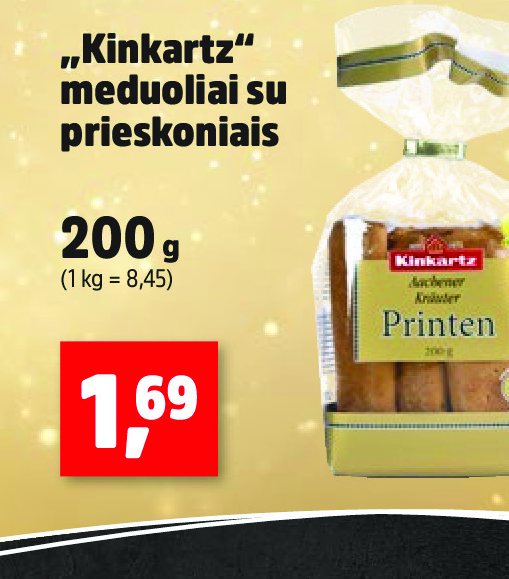 „Kinkartz“ meduoliai su prieskoniais, 200 g