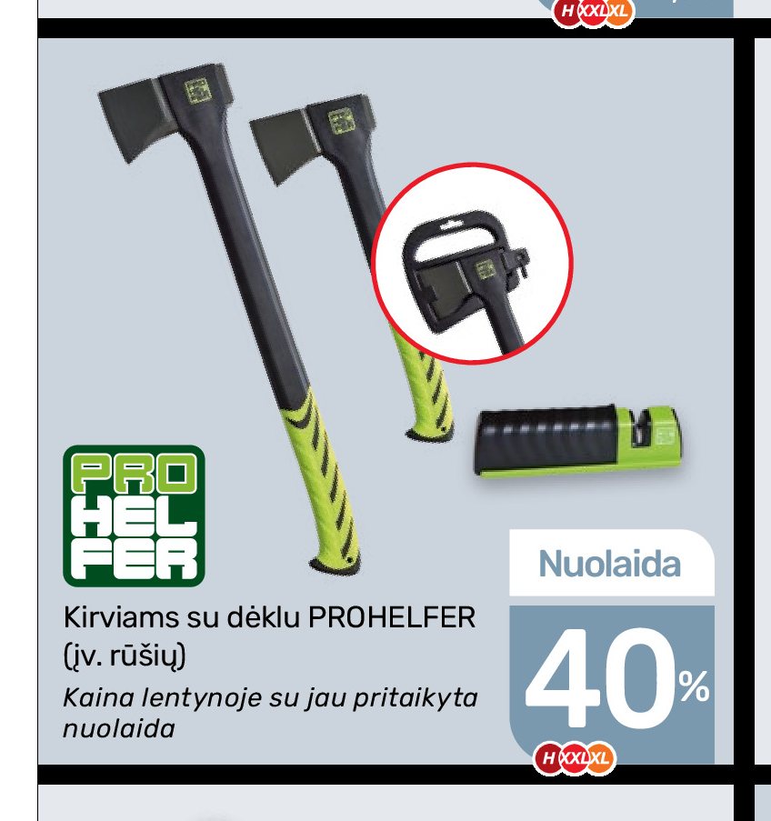 Kirviams su dėklu PROHELFER