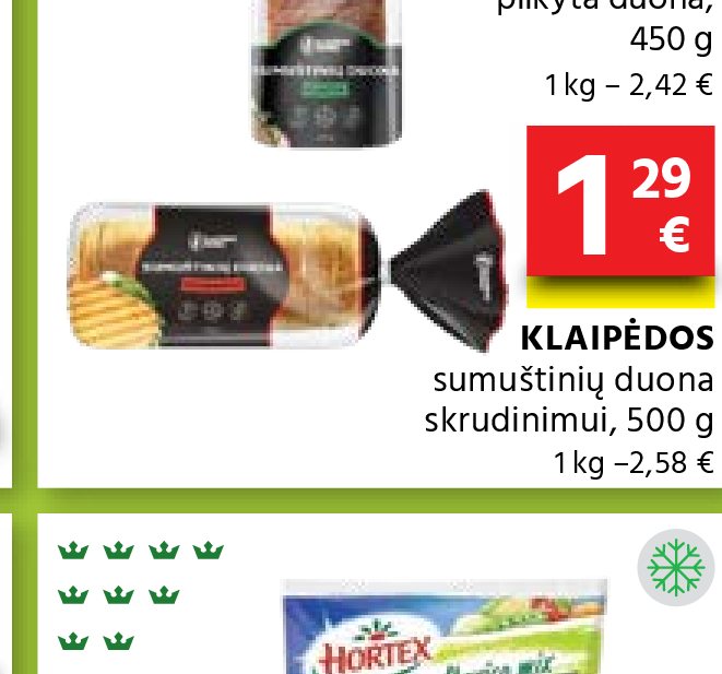 KLAIPĖDOS sumuštinių duona, 500 g