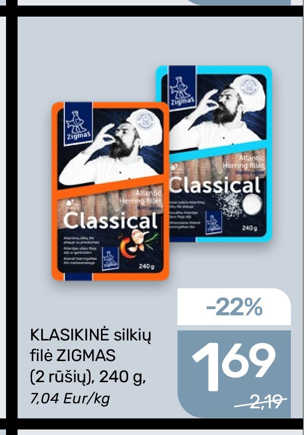 KLASIKINĖ silkių filė ZIGMAS, 240 g