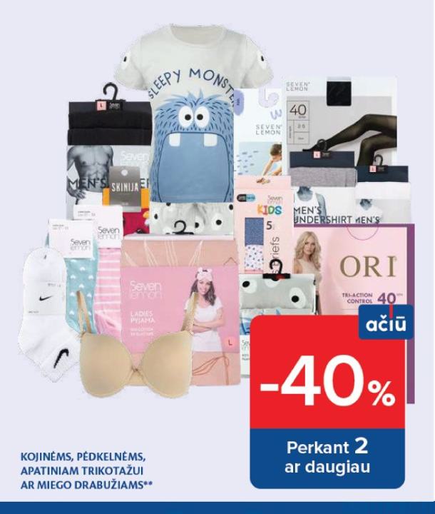 KOJINĖMS, PĖDKELNĖMS, APATINIAM TRIKOTAŽUI AR MIEGO DRABUŽIAMS