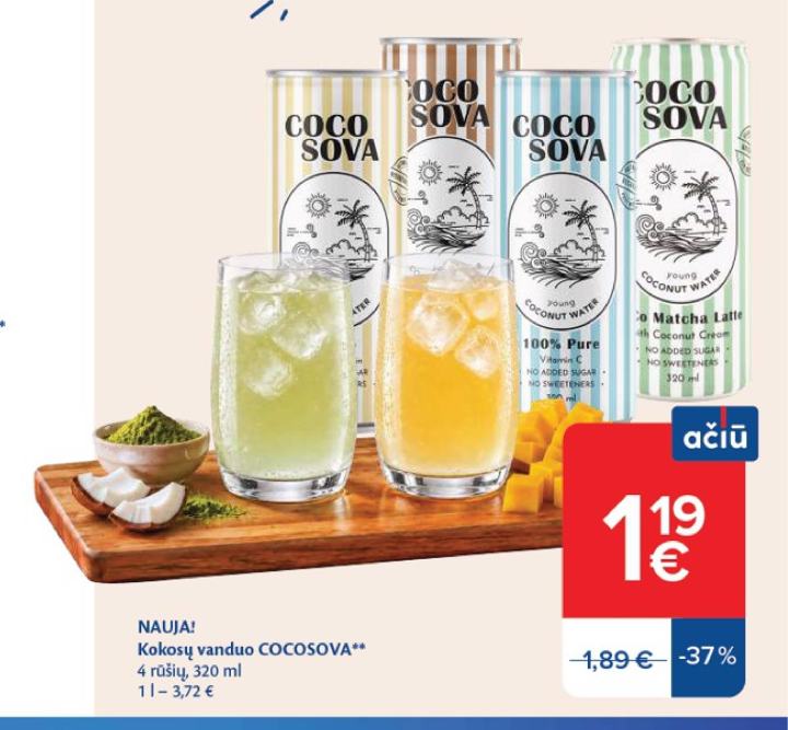 Kokosų vanduo COCOSOVA, 320 ml