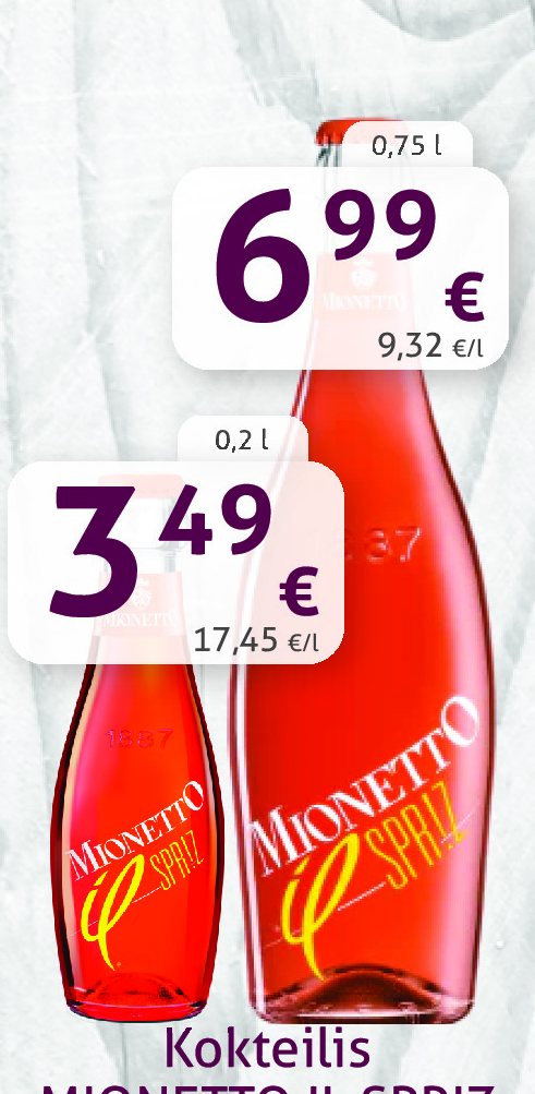 Kokteilis MIONETTO IL SPRIZ, 0.2 l