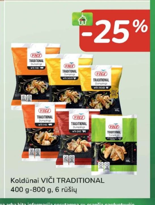 Koldūnai VIČI TRADITIONAL, 400 g-800 g