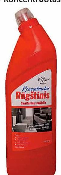 Koncentruotas rūgštinis sanitarinis valiklis, 1 l