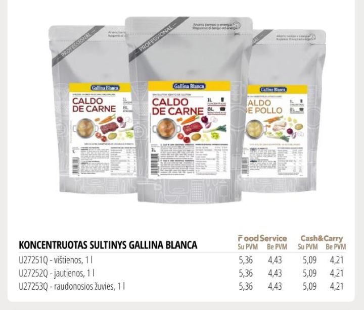 KONCENTRUOTAS SULTINYS GALLINA BLANCA, 1 l