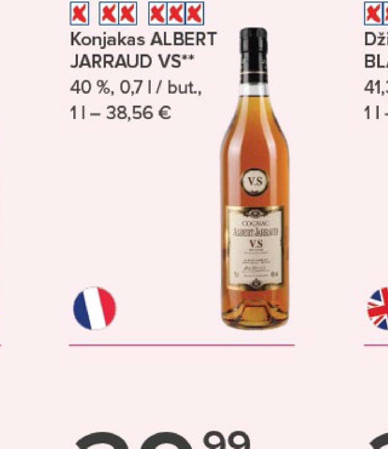 Konjakas ALBERT JARRAUD VS, 0.7 l
