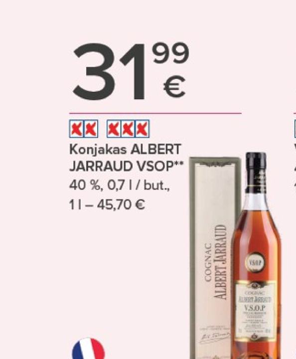Konjakas ALBERT JARRAUD VSOP, 0.7 l