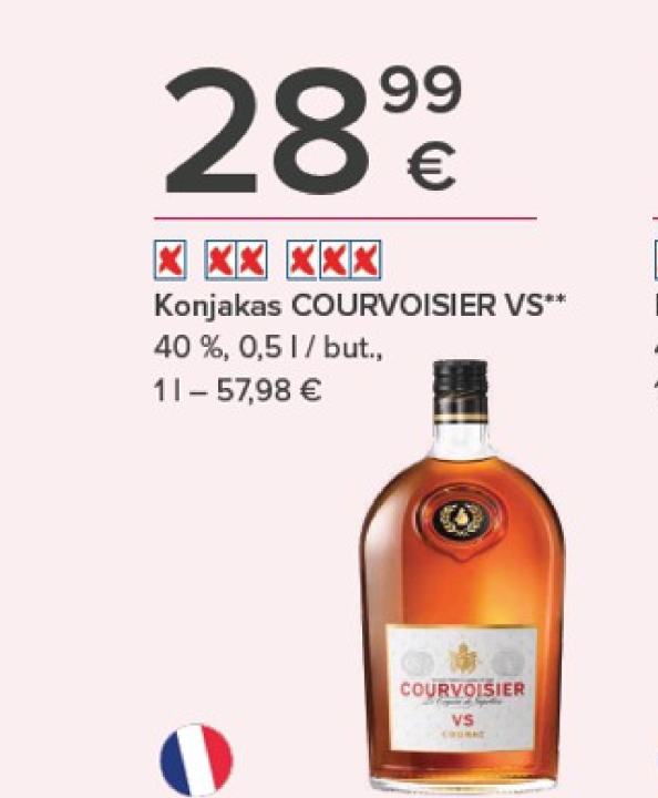 Konjakas COURVOISIER VS, 0.5 l