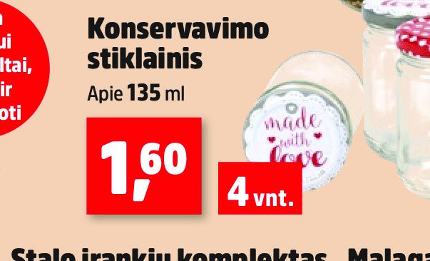 Konservavimo stiklainis, 135 ml