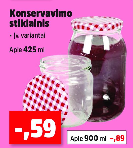 Konservavimo stiklainis, 425 ml
