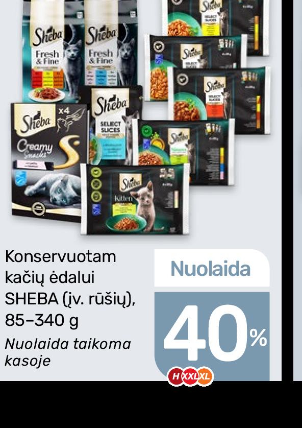 Konservuotam kačių ėdalui SHEBA, 340 g