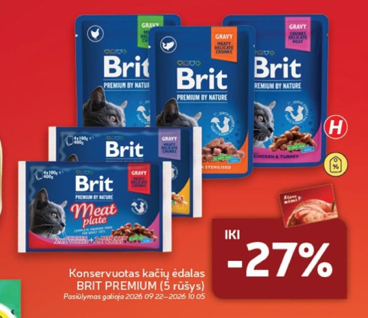Konservuotas kačių ėdalas BRIT PREMIUM