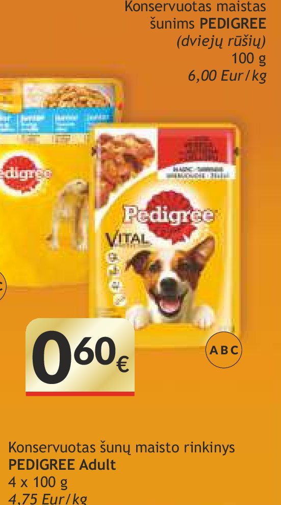 Konservuotas maistas šunims PEDIGREE, 100 g