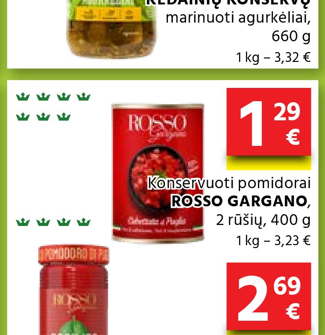 Konservuoti pomidorai ROSSO GARGANO, 400 g